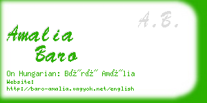 amalia baro business card